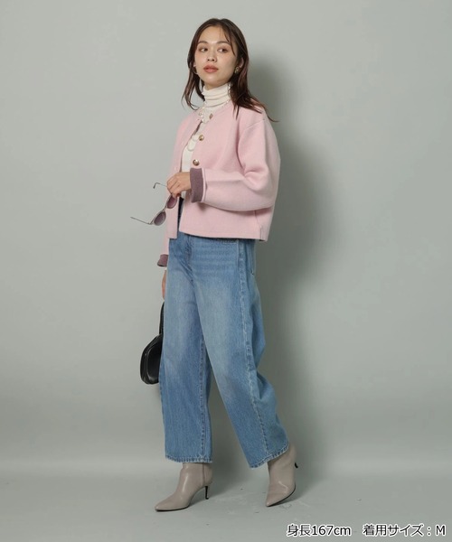 金ボタンFURニットジャケット（ニット/セーター）｜Arpege story