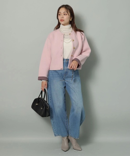 金ボタンFURニットジャケット（ニット/セーター）｜Arpege story