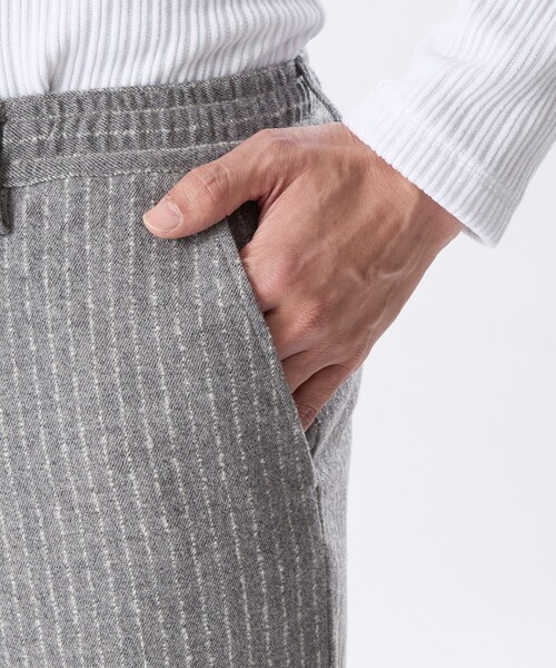 EPOCA UOMO(エポカウォモ)の「【セットアップ対応】ストライプウールパンツ(その他パンツ・メンズ・ブラック/グレー系その他2・46/48)」の7枚目の写真