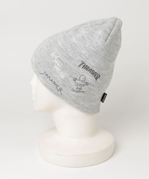THRASHER(スラッシャー)の「【THRASHER/スラッシャー】アートワークデザイン リブニットワッチ(ニットキャップ/ビーニー・メンズ・グレー/ブラック系その他/ブラック・FREE)」の13枚目の写真