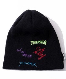 THRASHER | 【THRASHER/スラッシャー】アートワークデザイン リブニットワッチ(ニットキャップ/ビーニー)