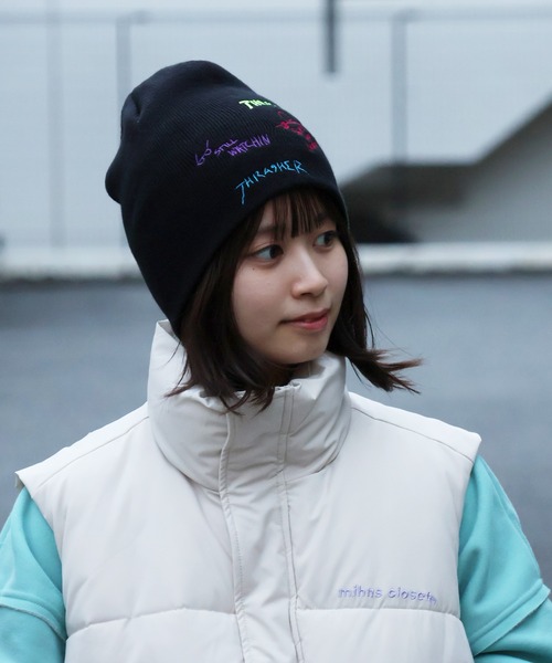 THRASHER(スラッシャー)の「【THRASHER/スラッシャー】アートワークデザイン リブニットワッチ(ニットキャップ/ビーニー・メンズ・グレー/ブラック系その他/ブラック・FREE)」の6枚目の写真