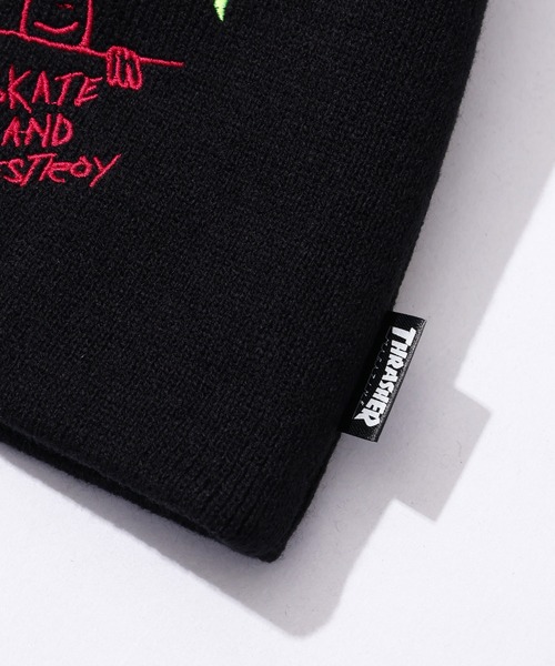THRASHER(スラッシャー)の「【THRASHER/スラッシャー】アートワークデザイン リブニットワッチ(ニットキャップ/ビーニー・メンズ・グレー/ブラック系その他/ブラック・FREE)」の11枚目の写真