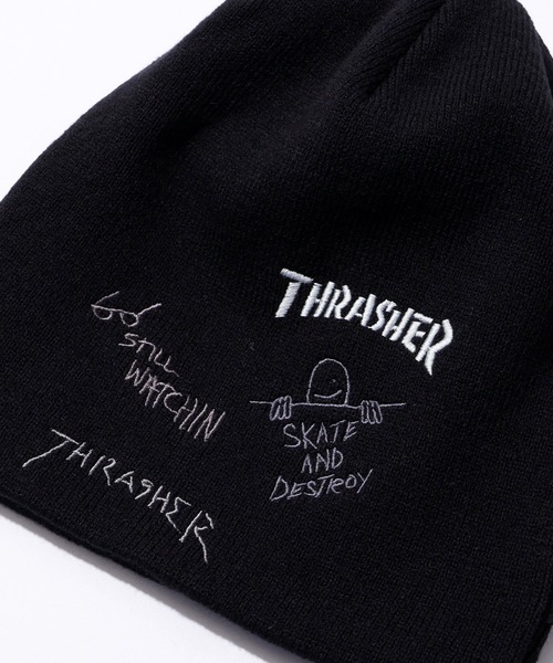 THRASHER(スラッシャー)の「【THRASHER/スラッシャー】アートワークデザイン リブニットワッチ(ニットキャップ/ビーニー・メンズ・グレー/ブラック系その他/ブラック・FREE)」の9枚目の写真
