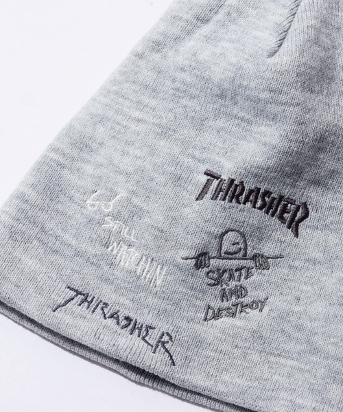 THRASHER(スラッシャー)の「【THRASHER/スラッシャー】アートワークデザイン リブニットワッチ(ニットキャップ/ビーニー・メンズ・グレー/ブラック系その他/ブラック・FREE)」の10枚目の写真