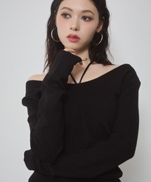 ENVYM | 前後２WAY チョーカー ハイゲージ ニットトップス(ニット/セーター)