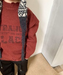 aimoha（アイモハ）の「【aimoha-KIDS-】キッズ　ダメージロゴニットセーター (AW)（ニット/セーター）」