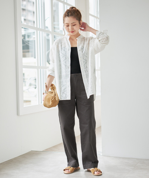 Spick & Span（スピックアンドスパン）の「《WEB限定 / 追加3》ルーズベイカーパンツ（カーゴパンツ・レディース・チャコールグレー/カーキ・40/38/34/36）」の3枚目の写真