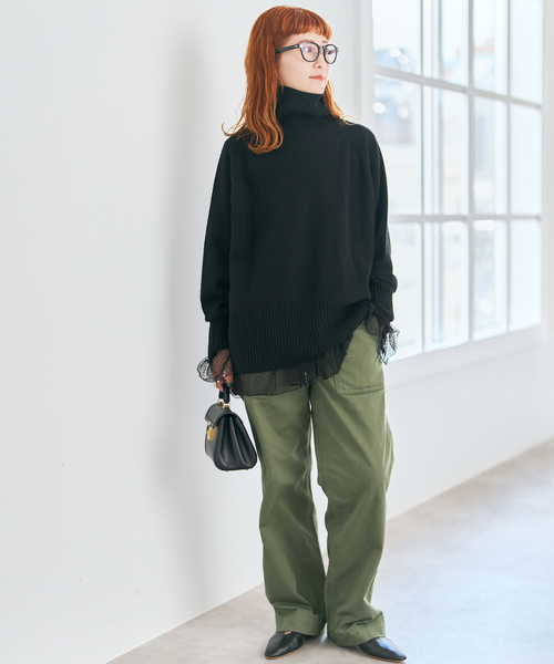 Spick & Span（スピックアンドスパン）の「《WEB限定 / 追加3》ルーズベイカーパンツ（カーゴパンツ・レディース・チャコールグレー/カーキ・40/38/34/36）」の7枚目の写真