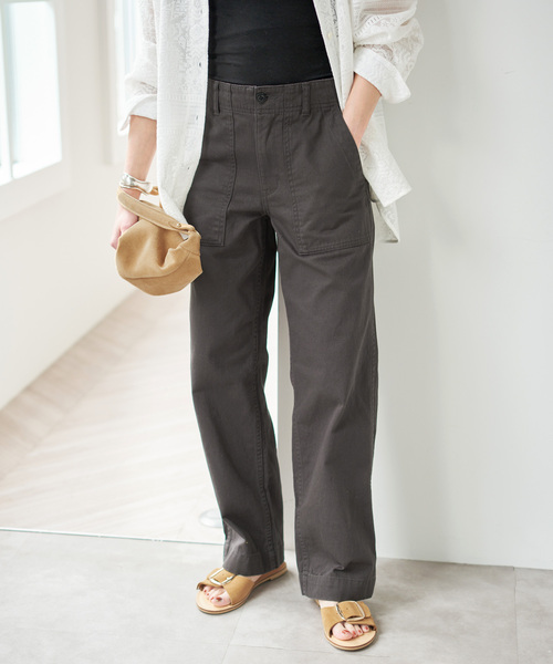 Spick & Span（スピックアンドスパン）の「《WEB限定 / 追加3》ルーズベイカーパンツ（カーゴパンツ・レディース・チャコールグレー/カーキ・40/38/34/36）」の8枚目の写真