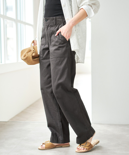 Spick & Span（スピックアンドスパン）の「《WEB限定 / 追加3》ルーズベイカーパンツ（カーゴパンツ・レディース・チャコールグレー/カーキ・40/38/34/36）」の10枚目の写真