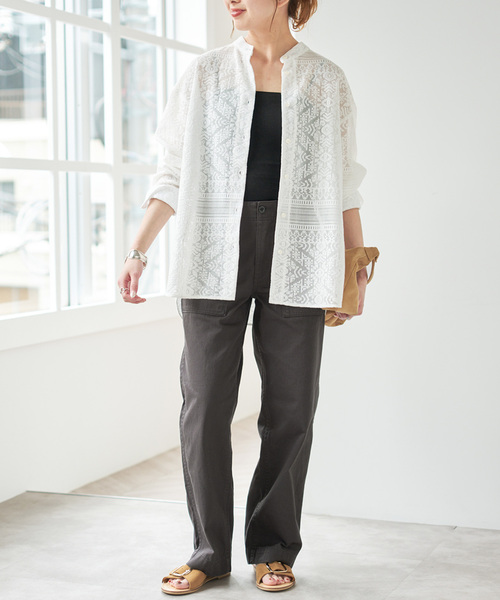 Spick & Span（スピックアンドスパン）の「《WEB限定 / 追加3》ルーズベイカーパンツ（カーゴパンツ・レディース・チャコールグレー/カーキ・40/38/34/36）」の13枚目の写真