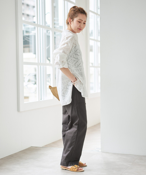 Spick & Span（スピックアンドスパン）の「《WEB限定 / 追加3》ルーズベイカーパンツ（カーゴパンツ・レディース・チャコールグレー/カーキ・40/38/34/36）」の14枚目の写真