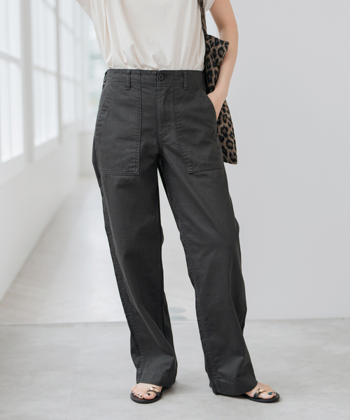 Spick & Span（スピックアンドスパン）の「《WEB限定 / 追加3》ルーズベイカーパンツ（カーゴパンツ・レディース・チャコールグレー/カーキ・40/38/34/36）」の15枚目の写真