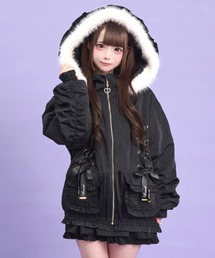 ジャケット/アウター（ブラック/黒色系・フリル）ファッション通販