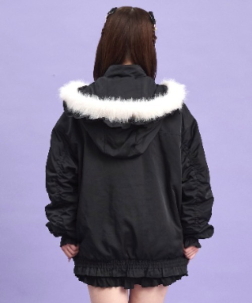 Secret Honey（シークレットハニー）の「レースアップブルゾン（ブルゾン・レディース・ブラック/オフホワイト/レッド・MEDIUM）」の10枚目の写真