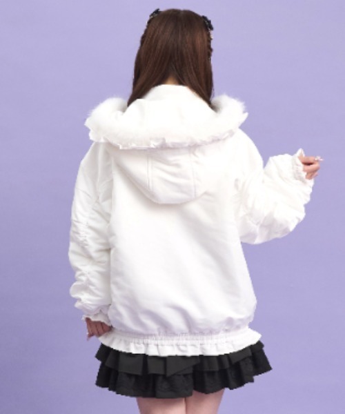 Secret Honey（シークレットハニー）の「レースアップブルゾン（ブルゾン・レディース・ブラック/オフホワイト/レッド・MEDIUM）」の5枚目の写真