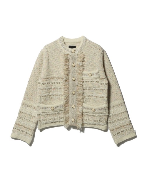 ファンシーツイード ニットジャケット 23区ファンシーツイード ニット