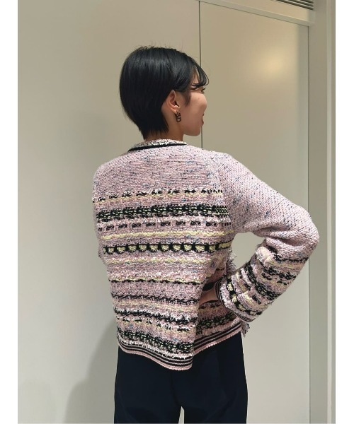 BOUSSOLE / クラシックファンシーツイード ニットジャケット（ノー