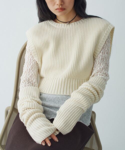 コードエー（CODE A）/dual form vest knit dual form vest knit（ニット/セーター）｜CODE A（コードエー）の