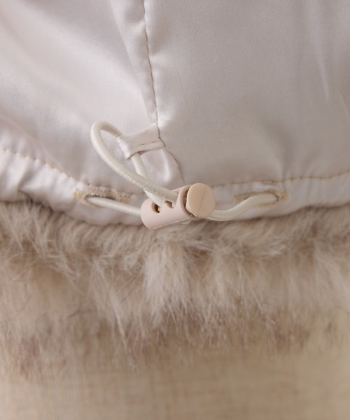one after another NICE CLAUP（ワンアフターアナザーナイスクラップ）の「フェイクファーショートコート（ブルゾン・レディース・オフホワイト/ベージュ/ピンク/ブラウン・FREE）」の12枚目の写真
