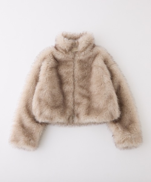 セール】フェイクファーショートコート（ブルゾン）｜one after