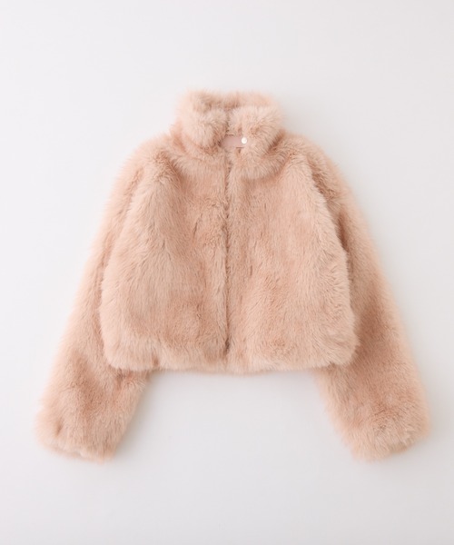 セール】フェイクファーショートコート（ブルゾン）｜one after