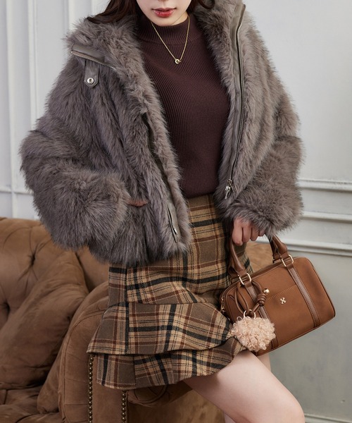 フェイクファーショートコート（ブルゾン）｜one after another NICE