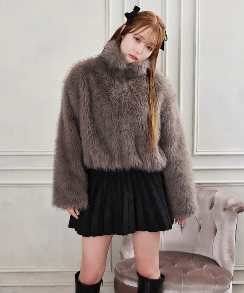 フェイクファーショートコート（ブルゾン）｜one after another NICE