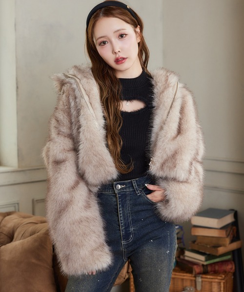 フェイクファーショートコート（ブルゾン）｜one after another NICE