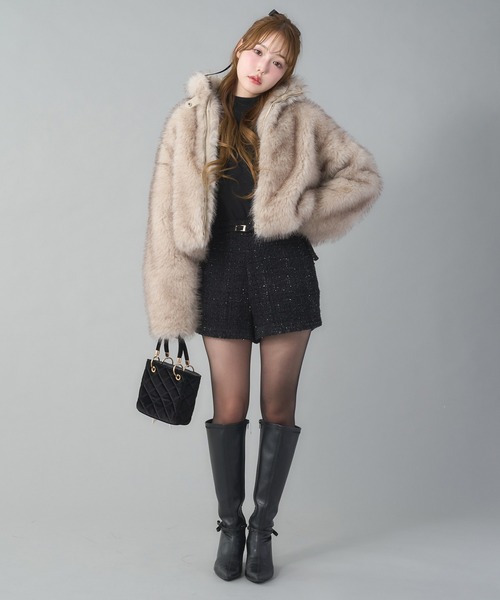 フェイクファーショートコート（ブルゾン）｜one after another NICE
