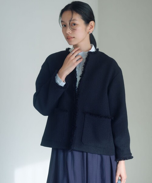 ジャケット・アウター   BLACK LABEL FULL ZIP KNIT ブルゾン アウター 「FVLMEN」back boa zip jacket/バック ボア ジップ