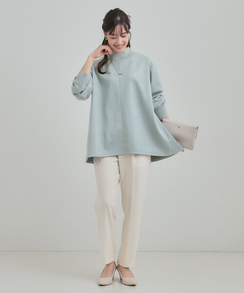 SHOO・LA・RUE(シューラルー)の「【S-LL】滑らかタッチが癖になる Aラインスエード調トップス(Tシャツ/カットソー・レディース・ブラウン系その他/サックスブルー/ホワイト・01/04/02/03)」の20枚目の写真