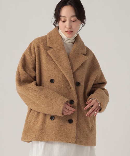 セール】カーリーシャギーPコート/632314（ピーコート）｜Elura