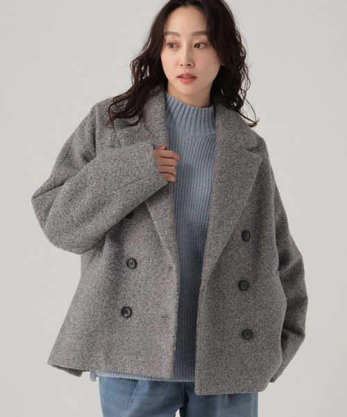 セール】カーリーシャギーPコート/632314（ピーコート）｜Elura