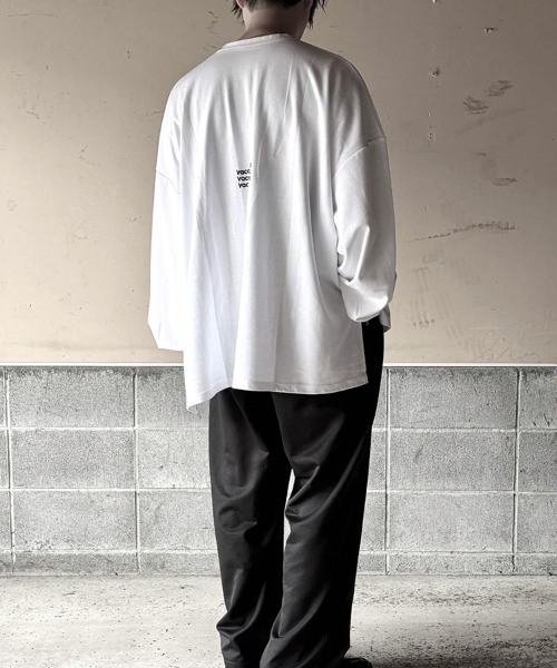 YACA(ヤーカ)の「Loose Sleeve Logo Tee/ルーズスリーブロゴT【unisex item】(Tシャツ/カットソー・レディース・ホワイト/ブラック・FREE)」の15枚目の写真