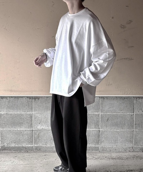 YACA(ヤーカ)の「Loose Sleeve Logo Tee/ルーズスリーブロゴT【unisex item】(Tシャツ/カットソー・レディース・ホワイト/ブラック・FREE)」の16枚目の写真