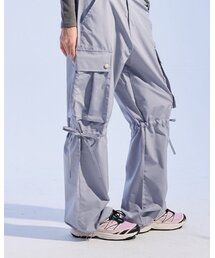 ナイロンリボンカーゴパンツ (FOG BLUE)