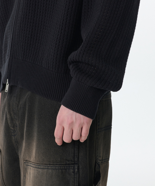 MUSINSA STANDARD（ムシンサスタンダード）の「クロシェニットフードパーカー [ブラック]（ニット/セーター・メンズ・その他・SMALL/MEDIUM/LARGE/X-LARGE/XX-LARGE）」の7枚目の写真