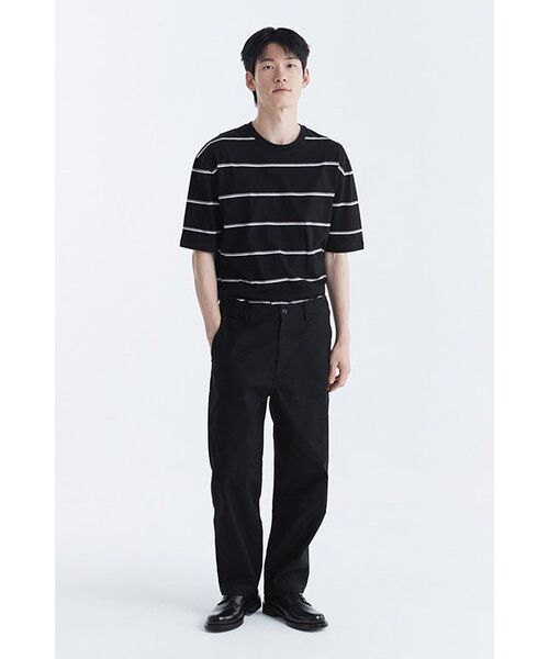 MUSINSA STANDARD（ムシンサスタンダード）の「バックサテンテーパードオフィサーパンツ[ブラック]（その他パンツ・メンズ・その他・31/33/26/27/28/29/38/42/36/34/32/30/40）」の7枚目の写真