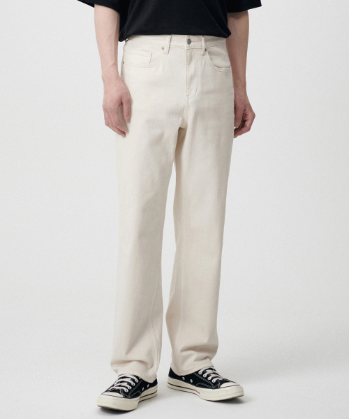 MUSINSA STANDARD（ムシンサスタンダード）の「[クールタンダード] レギュラーフィットデニムパンツ [クリーム]（デニムパンツ・メンズ・その他・40/38/42/36/34/32/30/31/33/26/27/28/29）」の10枚目の写真