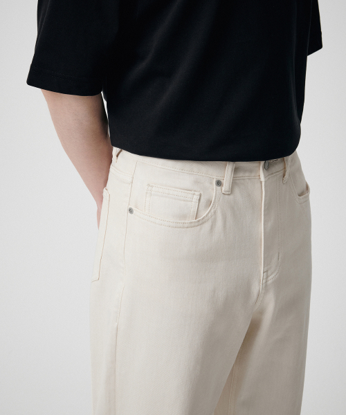 MUSINSA STANDARD（ムシンサスタンダード）の「[クールタンダード] レギュラーフィットデニムパンツ [クリーム]（デニムパンツ・メンズ・その他・40/38/42/36/34/32/30/31/33/26/27/28/29）」の7枚目の写真