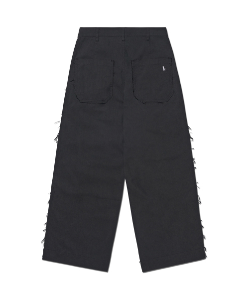 NOMANUAL（NOMANUAL）の「ROUGH CUT ONE TUCK PANTS - BLACK（その他パンツ・レディース・その他・SMALL/MEDIUM/LARGE）」の2枚目の写真