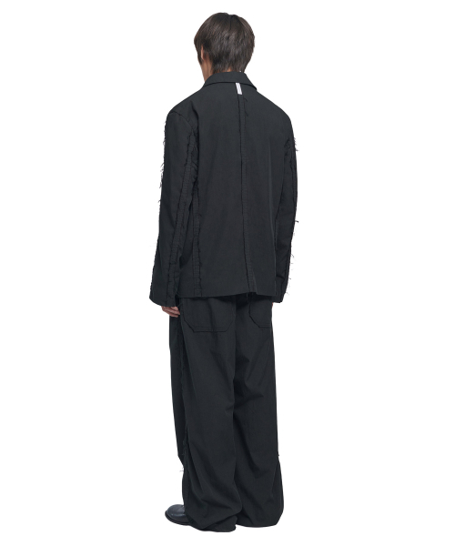 NOMANUAL（NOMANUAL）の「ROUGH CUT ONE TUCK PANTS - BLACK（その他パンツ・レディース・その他・SMALL/MEDIUM/LARGE）」の4枚目の写真