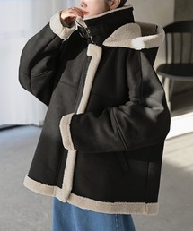 HUG.U（ハグユー）の「「フードが外せるマルチway」 あったか本命ムートンライクコート（ムートンコート）」