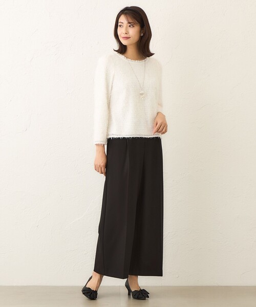 TO BE CHIC(トゥー ビー シック)の「フェザーチュール プルオーバー(シャツ/ブラウス・レディース・ブラック/オフホワイト・40/42)」の3枚目の写真