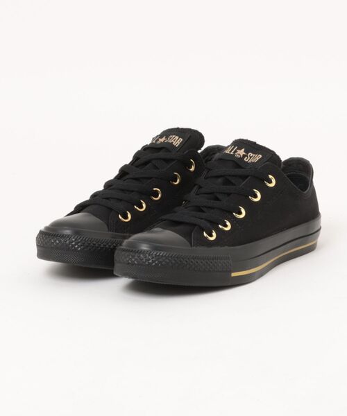 CONVERSE(コンバース)の「【CONVERSE/コンバース】オールスター ゴールドストライプ スリップ OX/ALL STAR GOLDSTRIPE SLIP OX(スニーカー・レディース・ブラック×ブラック/クリーム/ダークブラウン・5.5inch/5inch/4.5inch/4inch)」の1枚目の写真