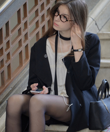 LETTER FROM MOON（レターフロムムーン）の「トフスカーフダブルウールジャケット（ブラック）（その他アウター）」