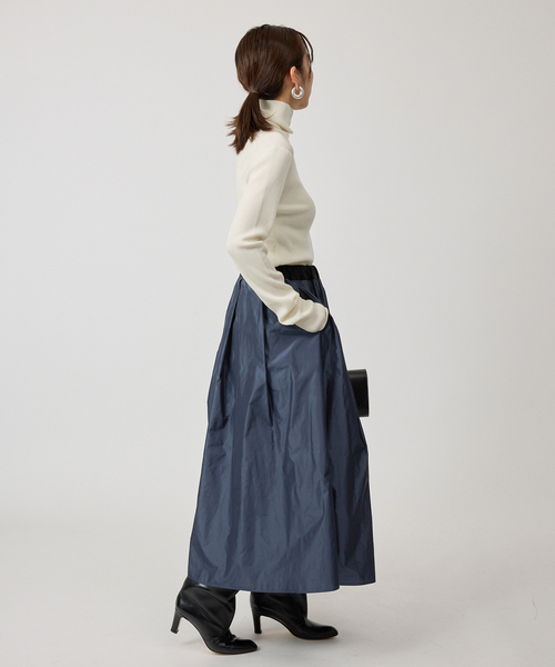 VERMEIL par iena（ヴェルメイユパーイエナ）の「《一部店舗限定》silk cotton ギャザーフレアースカート（スカート・レディース・ブラウン/チャコールグレー・FREE）」の8枚目の写真