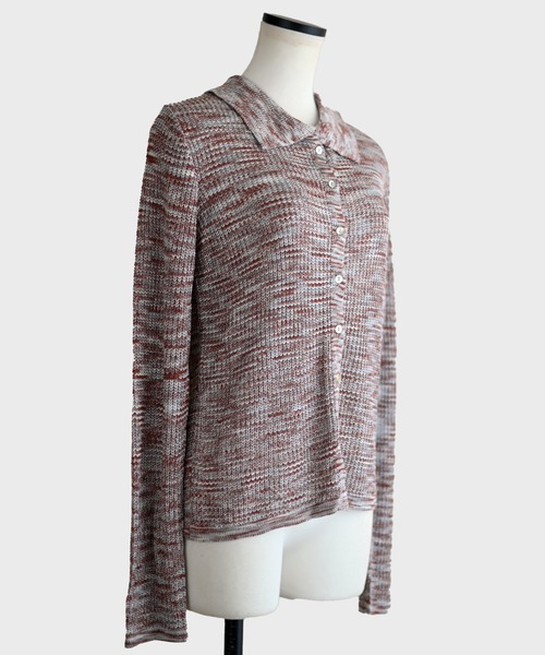 Marient（マリエント）の「ミックスポロニットCD（ニット/セーター・レディース・ブラック/ブラウン・FREE）」の12枚目の写真